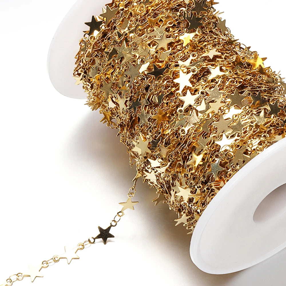 1Meter Gold Stainless Steel Chain Multi Styles for DIY Jewelry