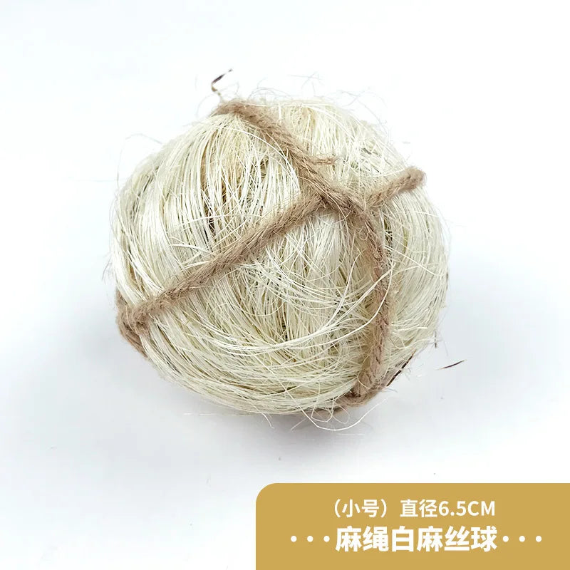 Chewing Braided Ball Guinea Pig Rabbit Hamster Small Animal Play Pet Interactive Chew Toy Natural Grass Ball  hamster toy