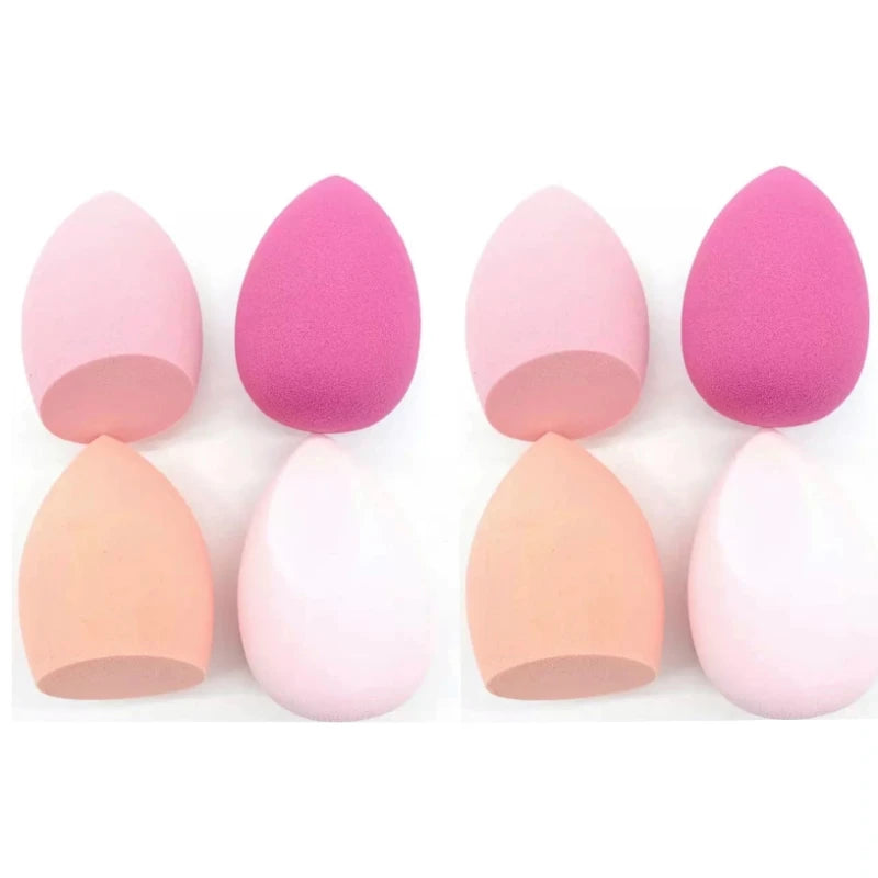 4pc/8pc Soft Makeup Sponge Set for Dry Wet Dual Use Beauty Tool
