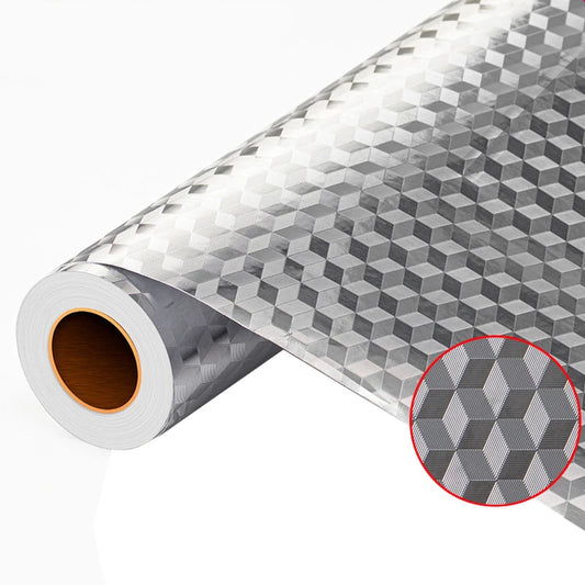 Modern Kitchen Oil-proof Self Adhesive Stickers High-temperature Aluminum Foil Wallpaper