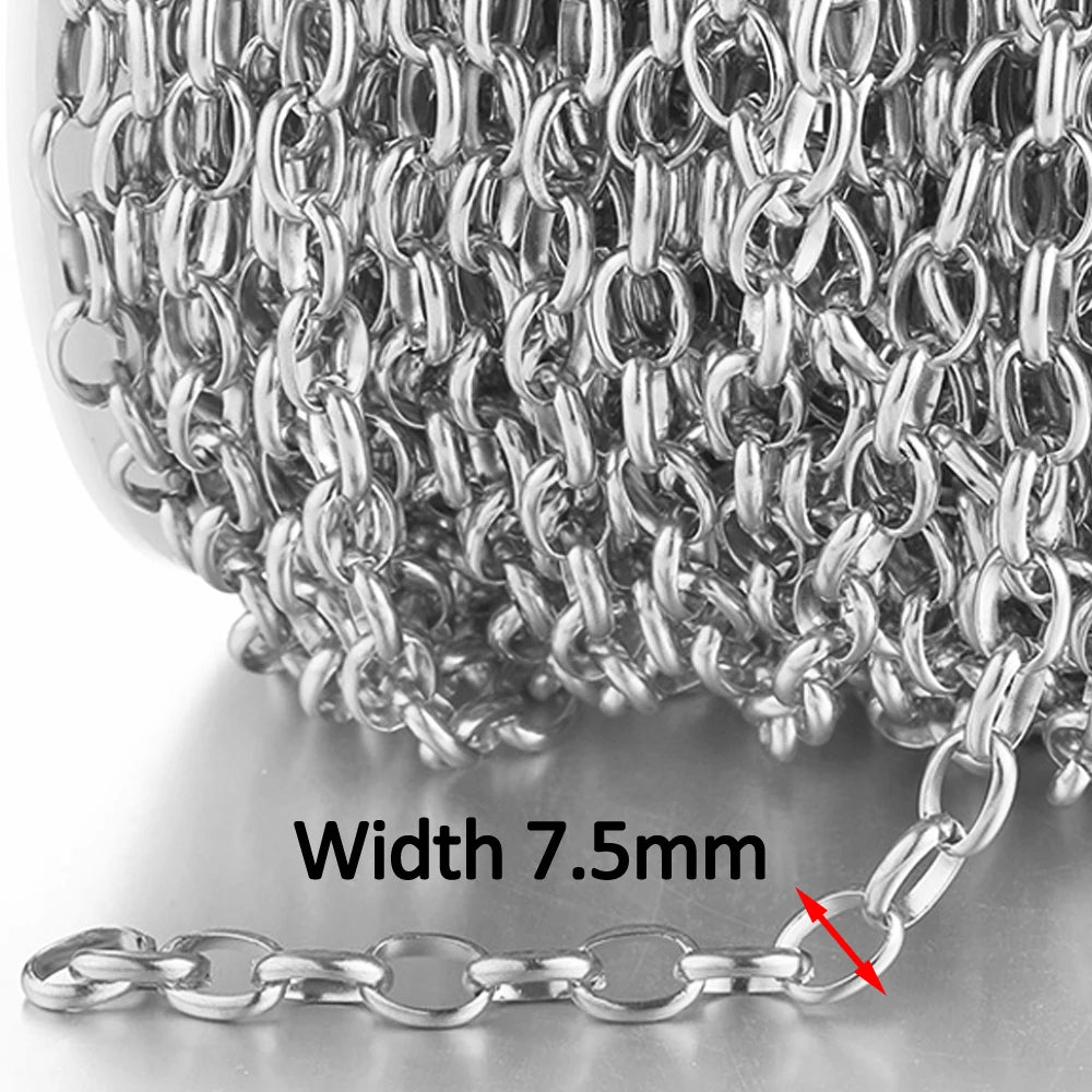 1Meter Gold Stainless Steel Chain Multi Styles for DIY Jewelry