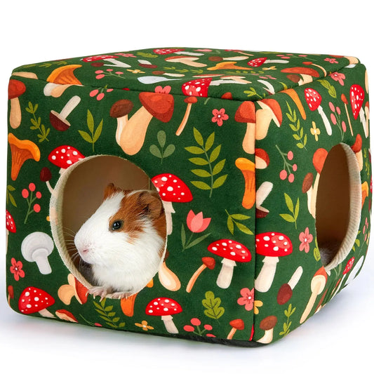 Guinea Pig Hideout Washable Guinea Pigs Hiding House Habitats Cozy Bunny Rabbit Bed for Small Pet Hamster Chinchilla Accessories