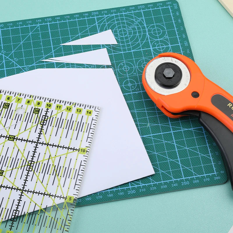 KRABALL Rotary Cutter for Leather and Fabric DIY Projects Ergonomic Roller Knife for Sewing Quilting and Crafting