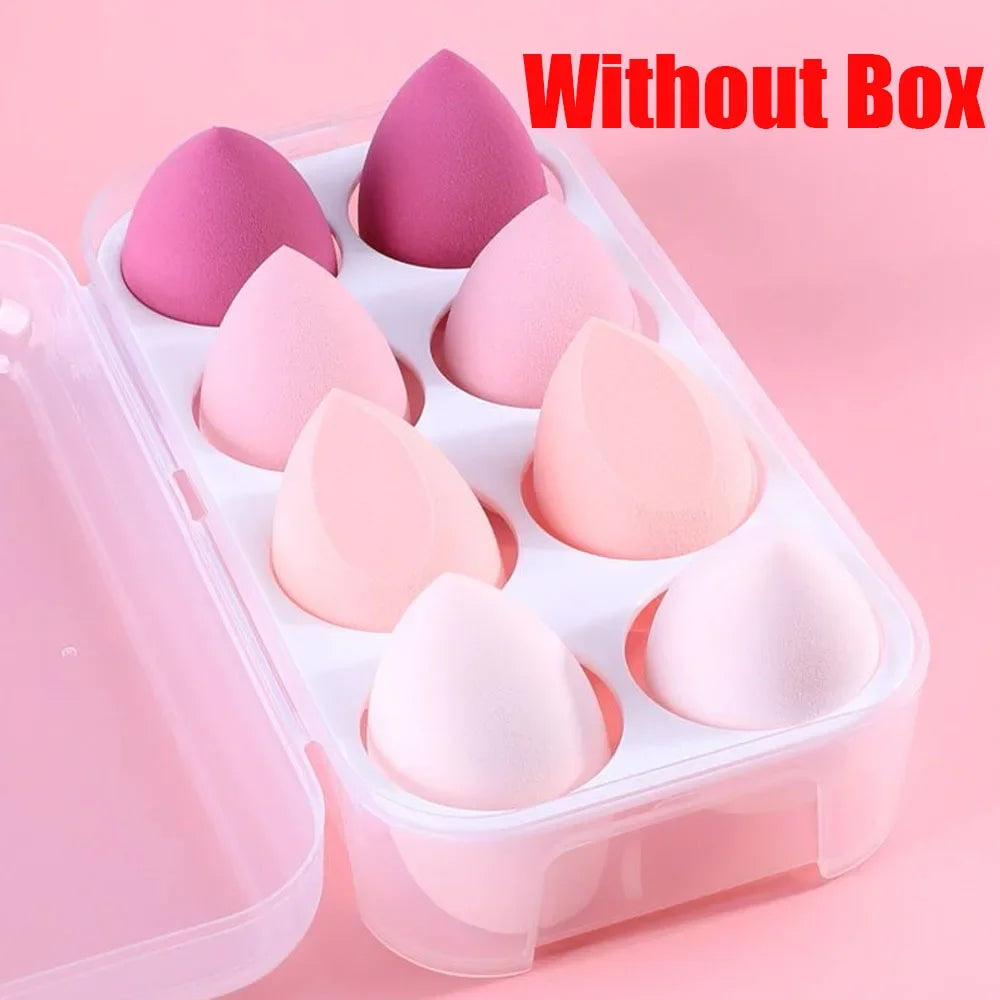 4pc/8pc Soft Makeup Sponge Set for Dry Wet Dual Use Beauty Tool