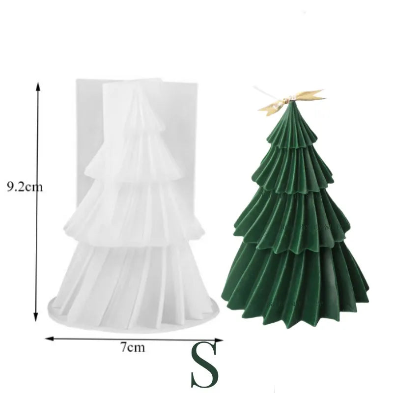 3D Christmas Tree Candle Silicone Mold DIY Kit for Holiday Gifts