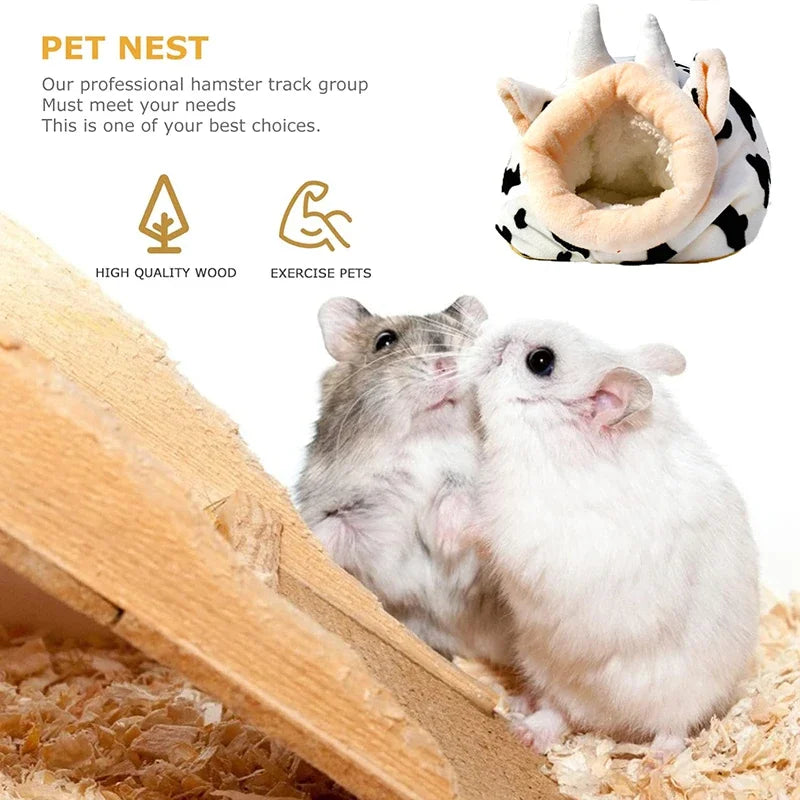 Hamster Cotton Nest Pet Warm Winter Supplies Winter Sleeping Bag House Small Fossa Gold Silk Bear House Mouse Nest Sleeping Bag
