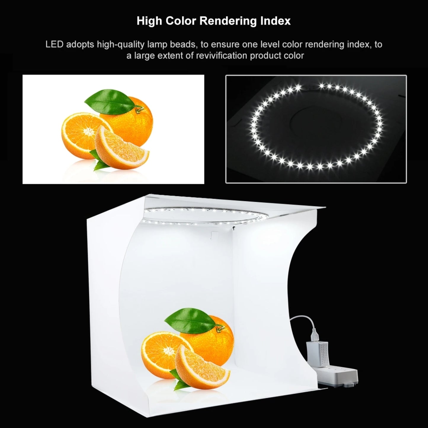 PULUZ 30cm Folding Portable Ring Light Board Photo Lighting Studio Shooting Tent Box Kit with 6 Colors Backdrops