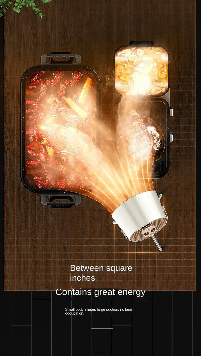 2024 New Portable Exhaust Fan Small Kitchen Hood Extractor USB Mini Suction Cooker Hood