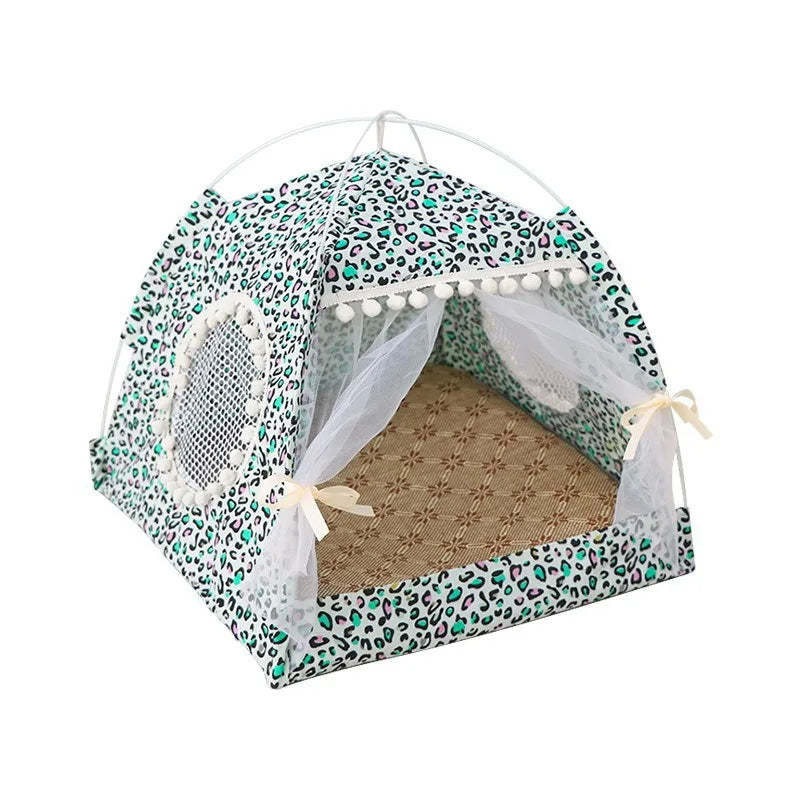 Pet Cat Tent Summer Cave Hut Cat Sleep House For Kitten Puppy Playpen Cage Basket Cat Nesk Kennel Small Dog House Bed