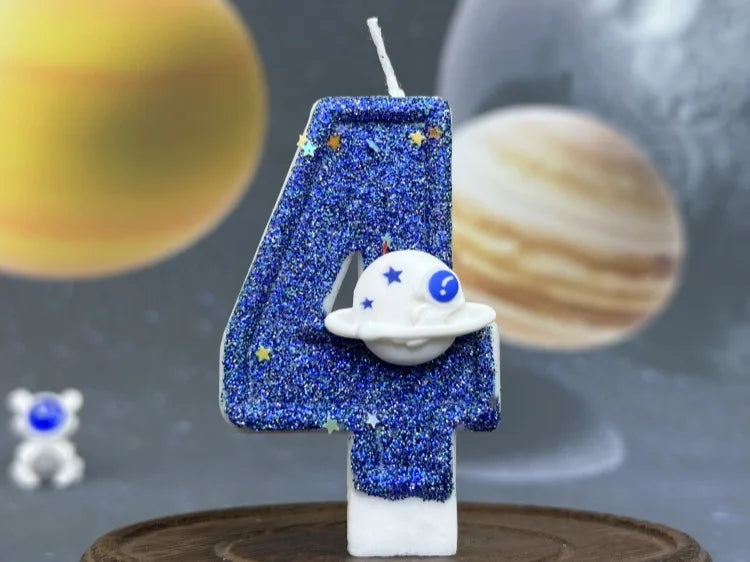 DIY Digital Birthday Wax Planet Universe Cake Candles