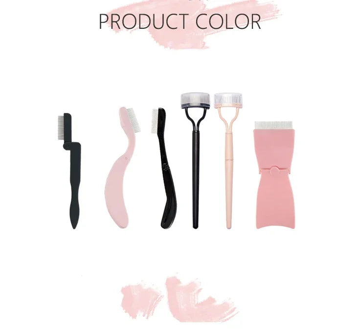 1PC Folding Eyelash Curler Comb Portable Lash Separator Mascara Lift Curl Metal Brush Mini Eyebrow Comb Makeup Tool