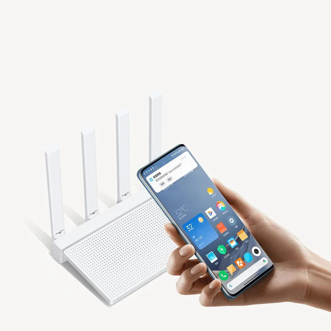 Router Xiaomi AX3000T 2.4G 5G Tecnología de malla WiFi 6 Penetración eficiente en la pared Protección en línea para niños Repetidor de enrutador WiFi