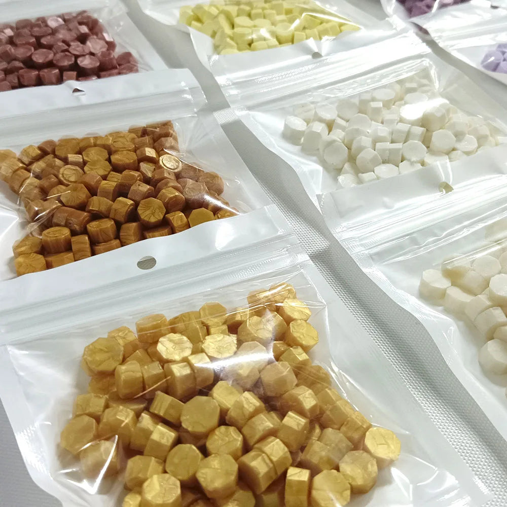 100pcs Colorful Metallic Golden Sealing Wax Beads for DIY Gifts and Invitations