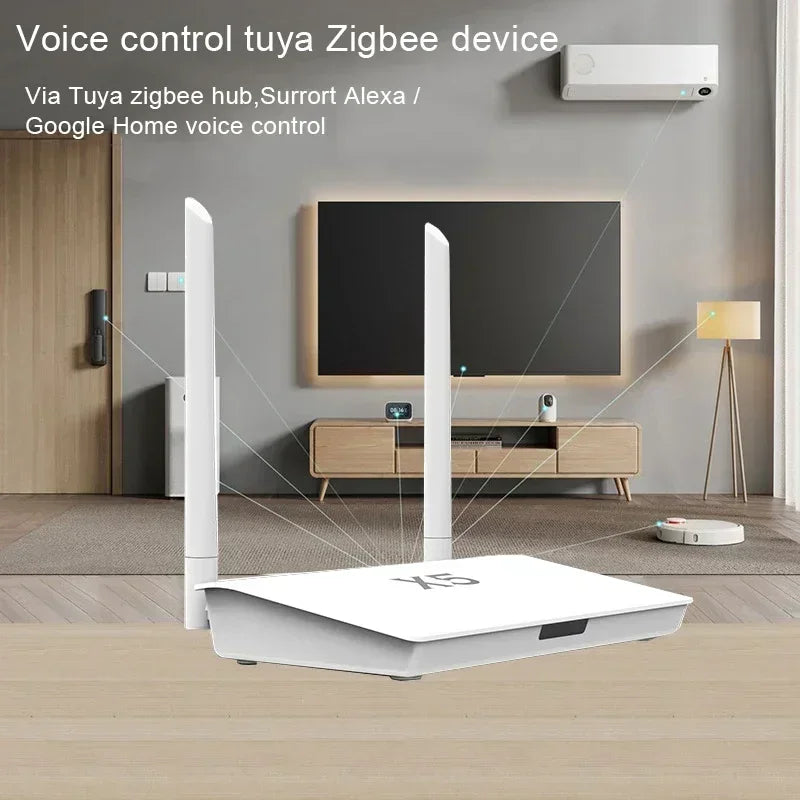 Hub Zigbee 3.0 Tuya Zigbee Gateway Puerta de enlace Bluetooth con toma de cable de red Conexión por cable Control de vida inteligente