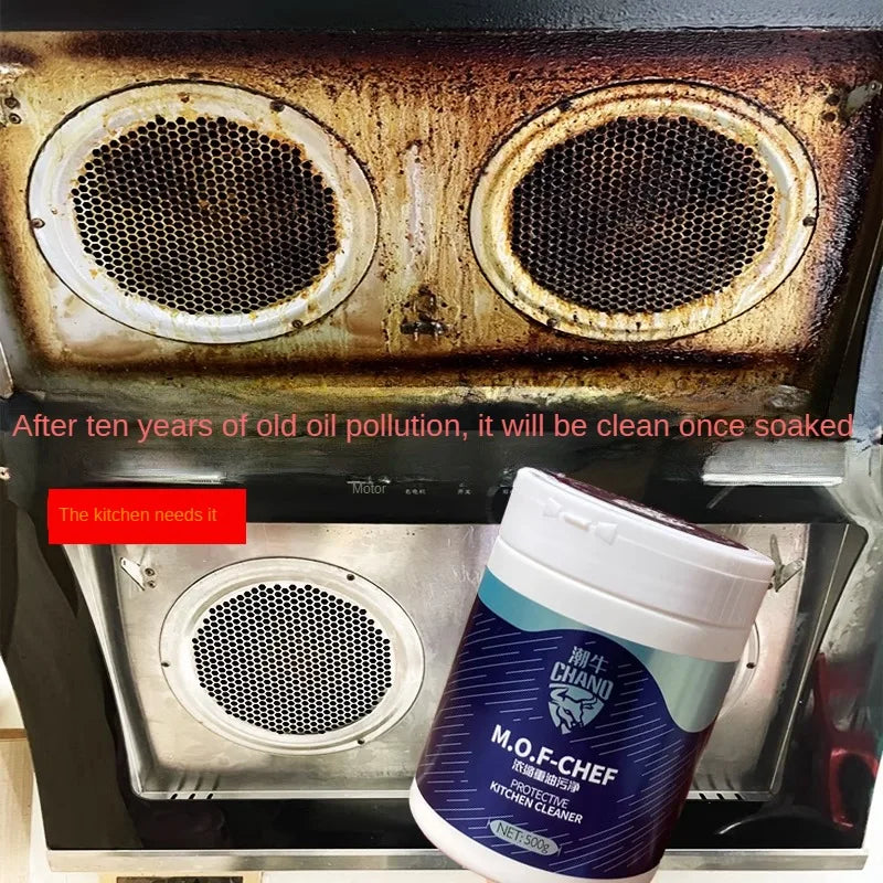 Household Degreasing Powder for Kitchen Extractor Hood Heavy Oil Cleaner Concentrated Grime Remover Chef Approved