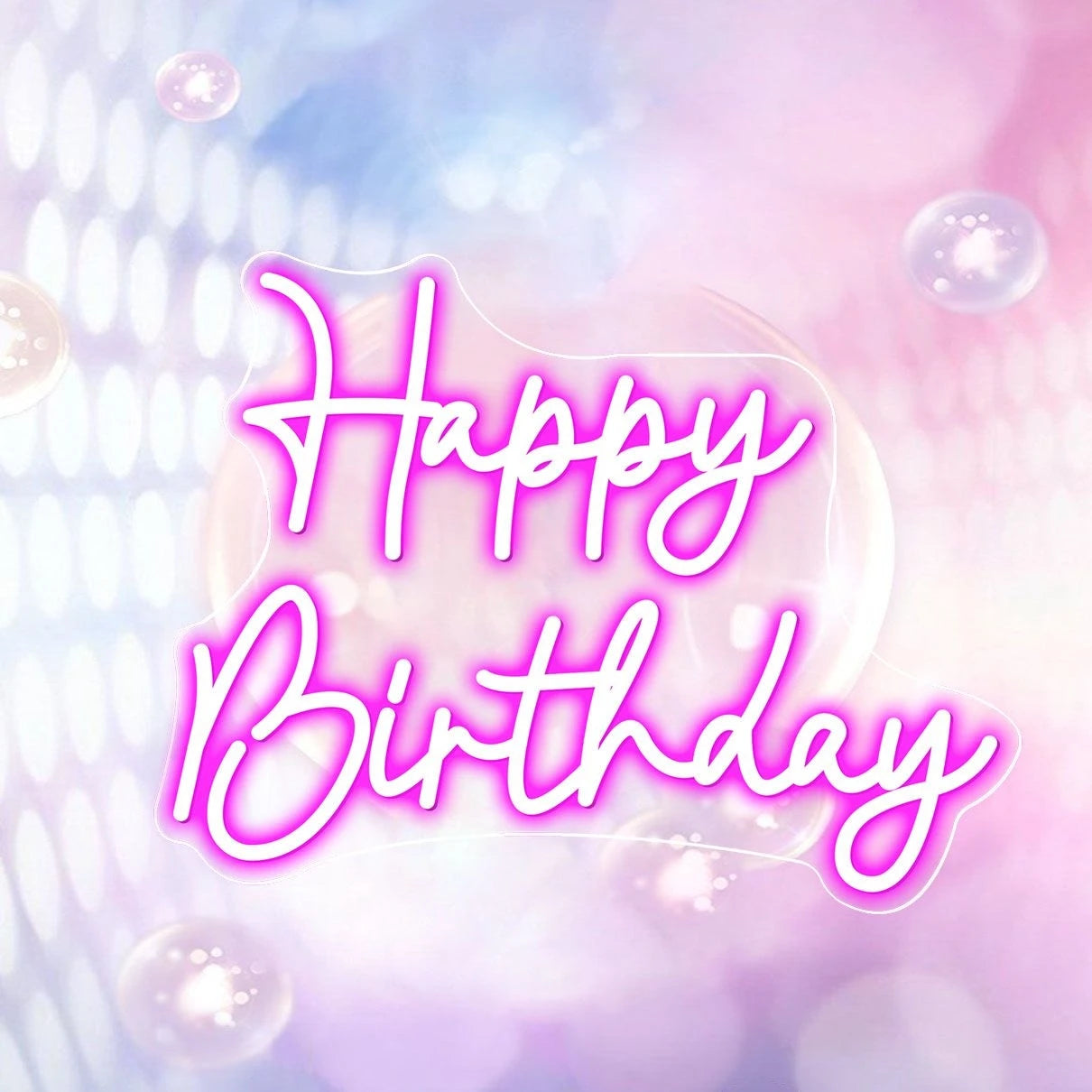 Happy Birthday Neon Sign Dimmable LED Wall Decor Light