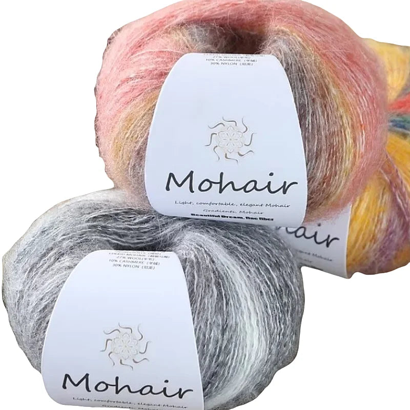 Gradient Mohair Soft Cotton Yarn for Baby Sweater Hat Scarf