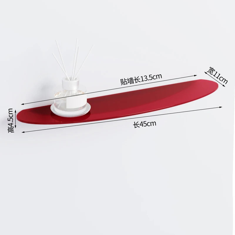 Colorful Acrylic Floating Shelf Invisible Storage Rack for Bathroom Kitchen Living Room