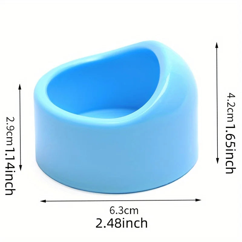 1pc Durable Small Pet Feeding Bowl, Plastic Food and Water Dish for Hamsters, Birds, Parrots - Easy to Clean, Plane-Proof Design