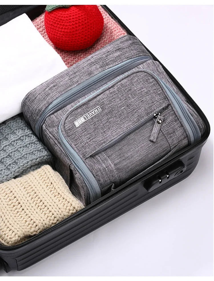 Men and Women Oxford Travel Makeup Bag Hanging Organizer Cosmetic Toiletry Case