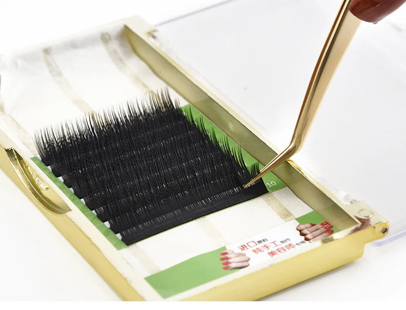 6 Piece False Eyelash Tweezers Set for Precision Lash Application Eyebrow Grooming and Nail Art Tools