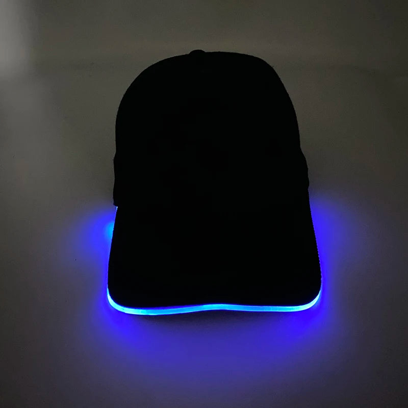 Adjustable LED Light Up Baseball Cap for Night Parties