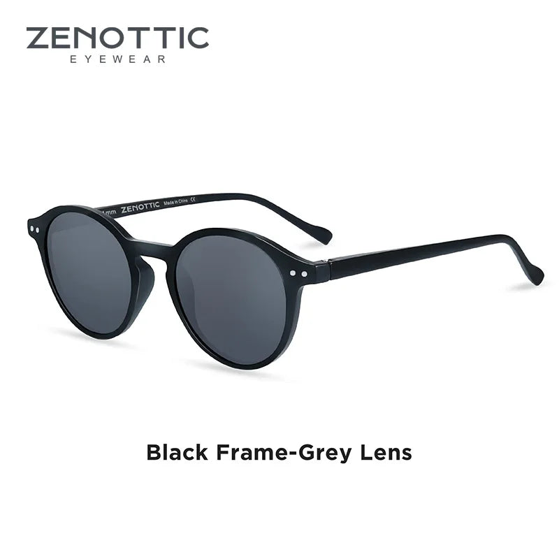 Zenottic Retro Circular Polarized Sunglasses for Men and Women Small Round Vintage Style UV400 Protection