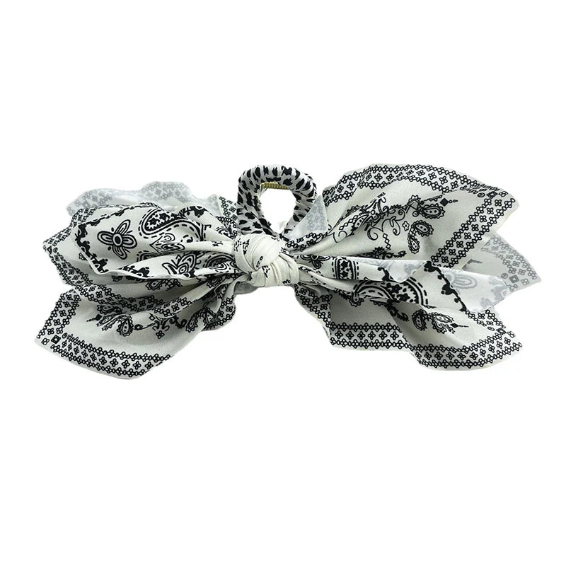 Satin Double-sided Bow Hair Clip for Women with a Held at the Back of the Head New Retro Hairpin Fashionable Style Headdress