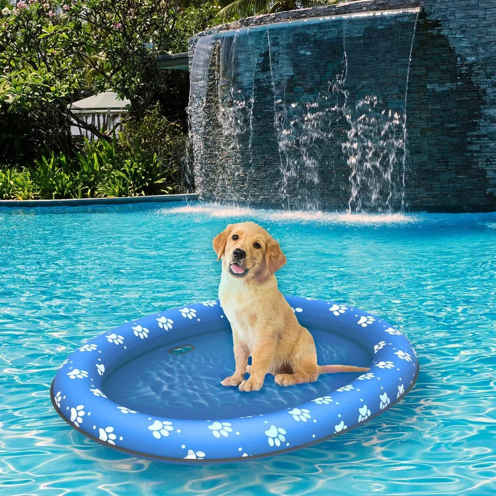 Portable Foldable Dog Swimming Float Soft Cooling Pet Dog Float PVC Pet Floating Raft Pool