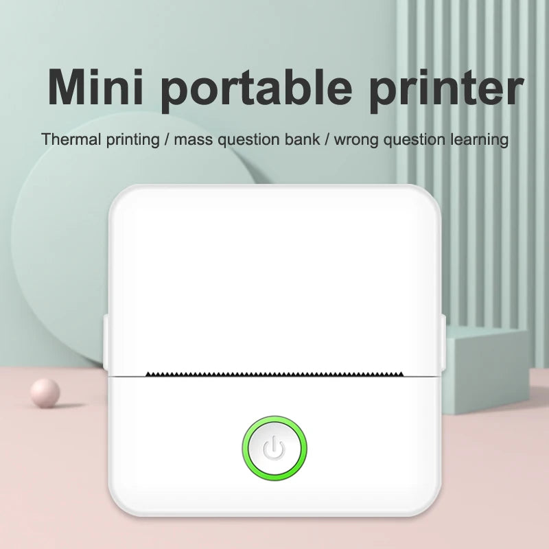 Mini impresora térmica portátil de etiquetas HD Impresora Bluetooth Endurance para estudiantes Error Título Nota Bolsillo incorrecto Impresión sin tinta