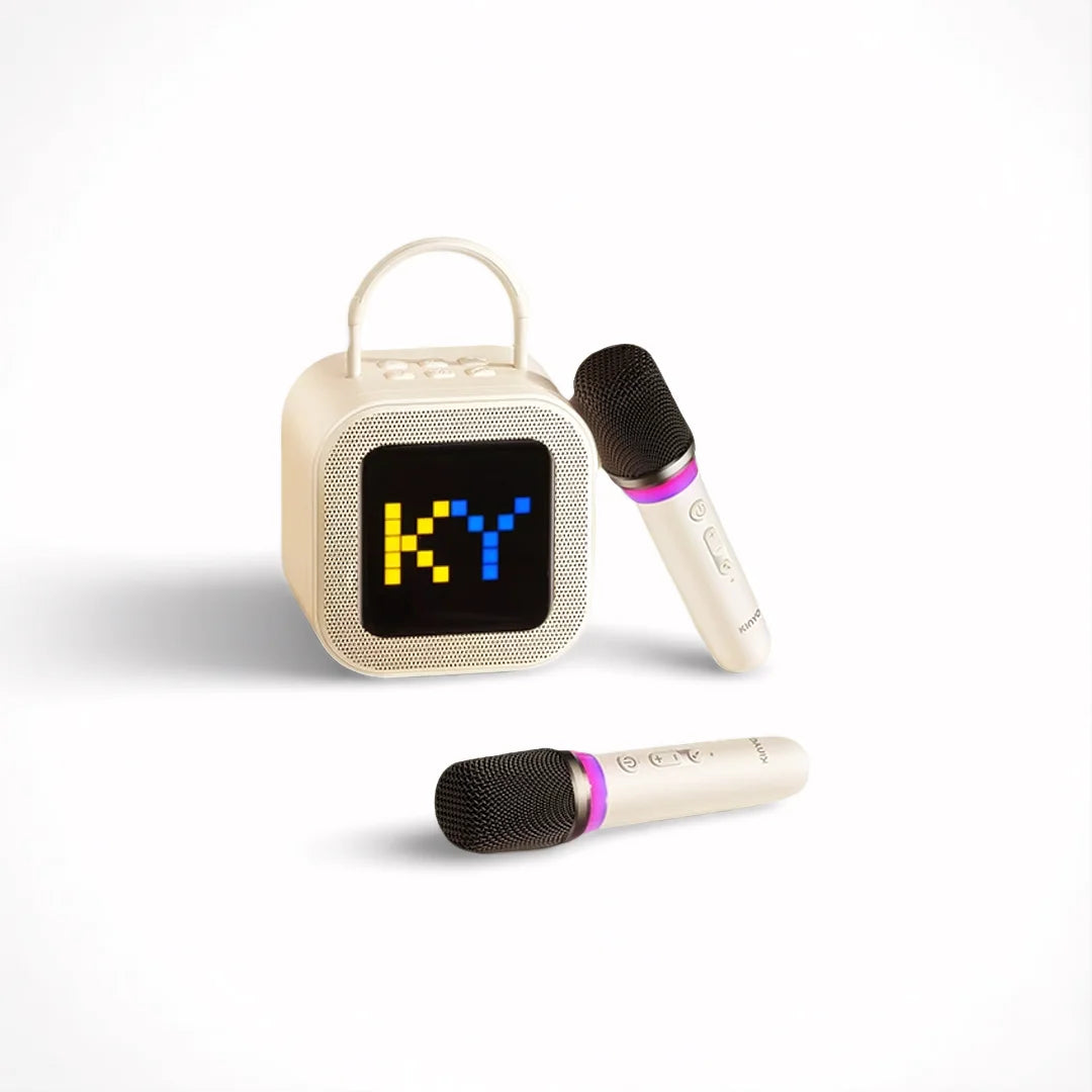 Kinglucky K26 Portable Karaoke Machine with Wireless Microphones for Home Family Fun and Children's Parties