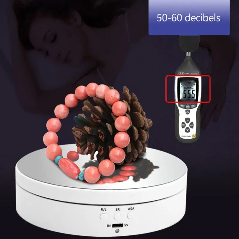 Electric Display Platform with Three Speeds Adjustable Angles Smart Charging and Swiveling Feature