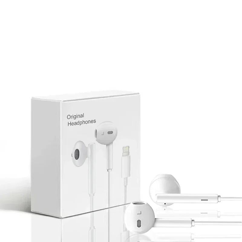 Lightning Earphones For Apple iPhone 14 Pro Max Headphones 13 12 11 Mini X XS 6 7 8 Plus Wired Call Earbud No Bluetooth Required