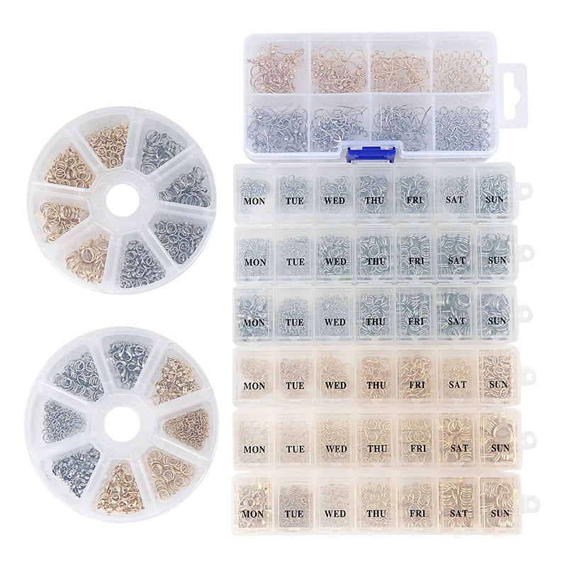 Jewelry Making Kit Set Box Stainless Steel Findings for Bracelets and Necklaces