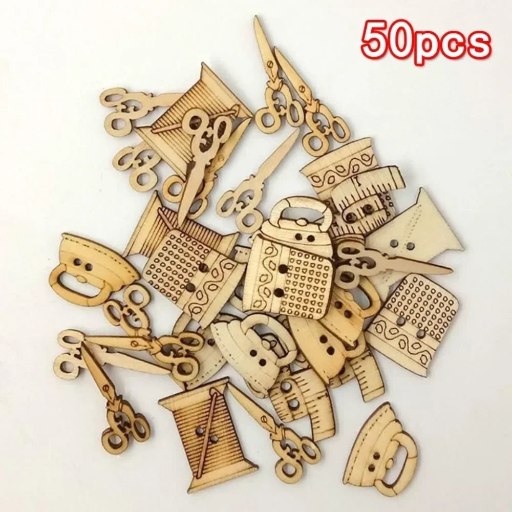 50Pcs New Laser Engraving Wood Chips Random Shape for Crafts