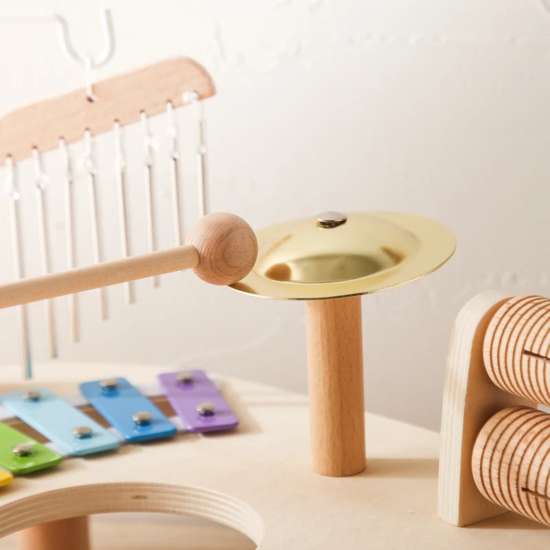 Baby Montessori Musical Xylophone and Aeolian Bells Educational Wooden Toy for Newborns and Toddlers Perfect Birthday Gift