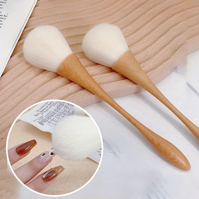 Dust Cleaning Nail Brush Manicure Nail Art Brush Big Head Flower Powder Blush Brush Salon Makeup Beauty Nail Accessories Tool