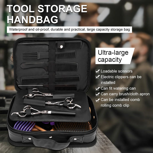 Waterproof Large Capacity Barbershop Hairdressing Tools Storage Case Portable Makeup Travel Bag for Salon Professionals