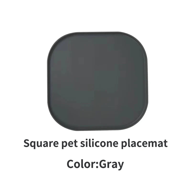 3-color available pet meal MATS, made of silicone, soft and easy to clean, cat feeding MATS, square feeding MATS for eating
