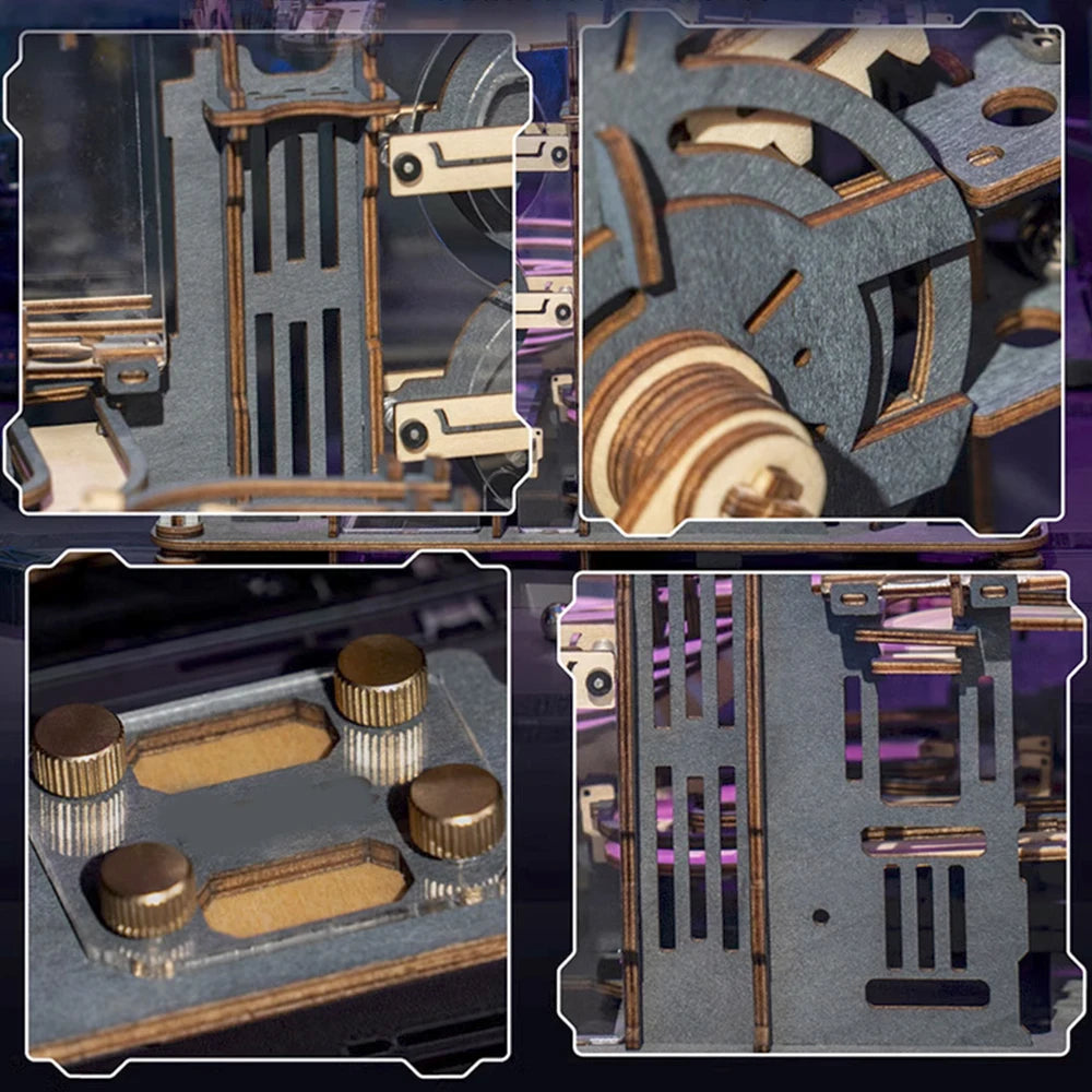 3D Wooden Puzzle Model Kits Marble Run Mechanical Puzzles Self Assembly Educational Toys for Kids and Adults