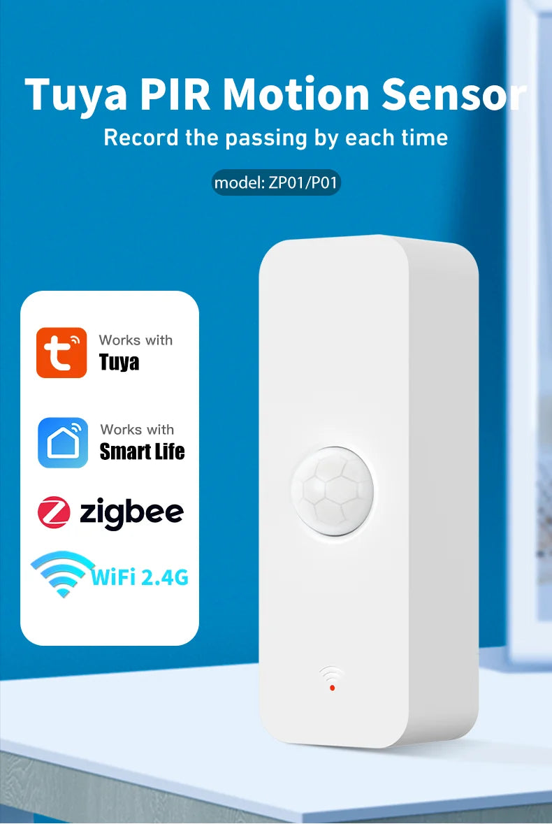 Tuya WiFi Zigbee PIR Motion Sensor Smart Home Human Body Infrared Detector Security Smart Life Works With Alexa Google Home