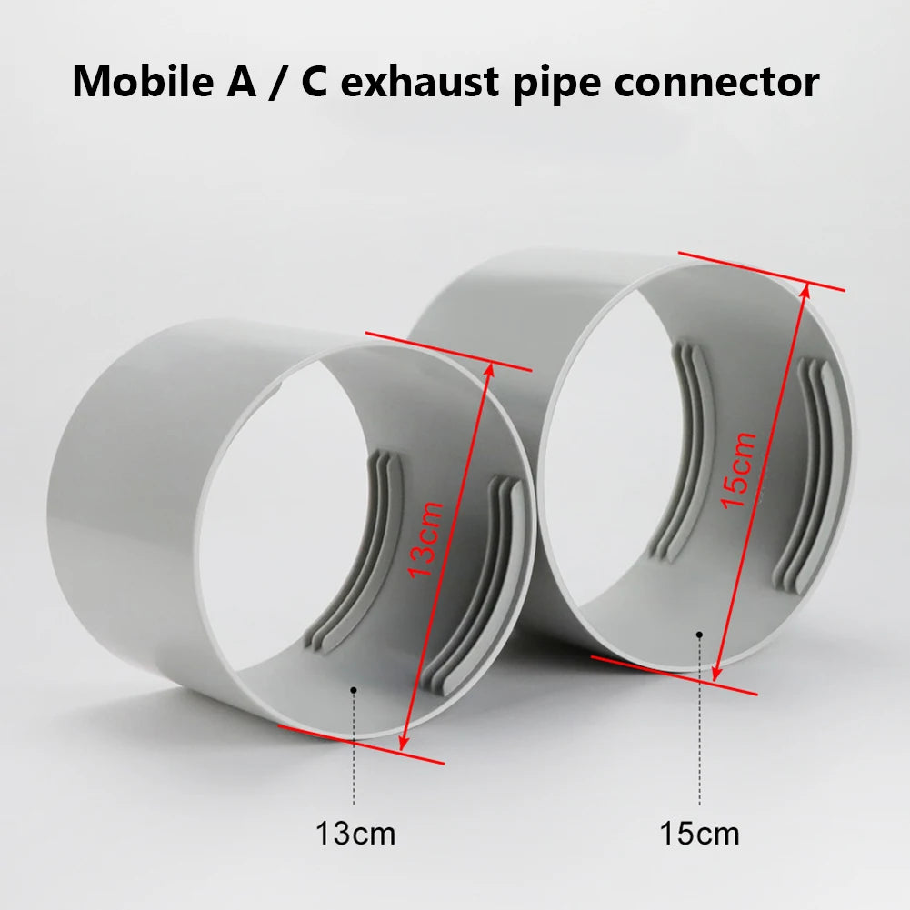 Acondicionador de aire portátil 13 cm 15 cm Accesorio de cuerpo Tubo de escape Acoplamiento de manguera Conector de tubo roscado Adaptador de interfaz de tubo de escape