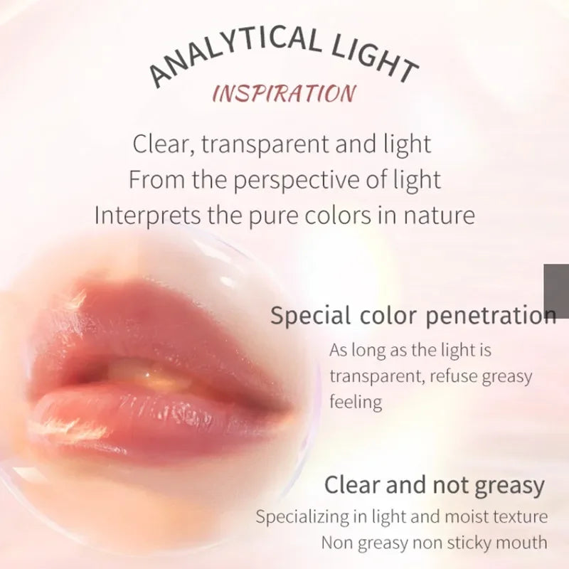 Judydoll Water Gloss Mirror Lipstick Crystal Jelly Lip Gloss Moisturizing Long Lasting Nude Lip Tint Makeup