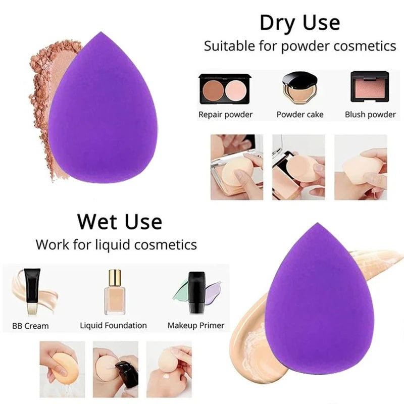 12Pcs Makeup Sponge Velvet Triangle Powder Puff Set for Flawless Liquid Foundation Application