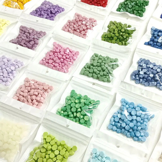 100pcs Colorful Metallic Golden Sealing Wax Beads for DIY Gifts and Invitations