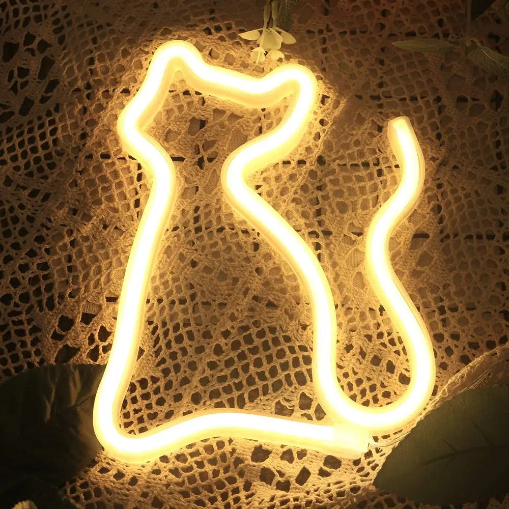 USB/Battery LED Neon Sign Lights Musical Note Wall Art Decor