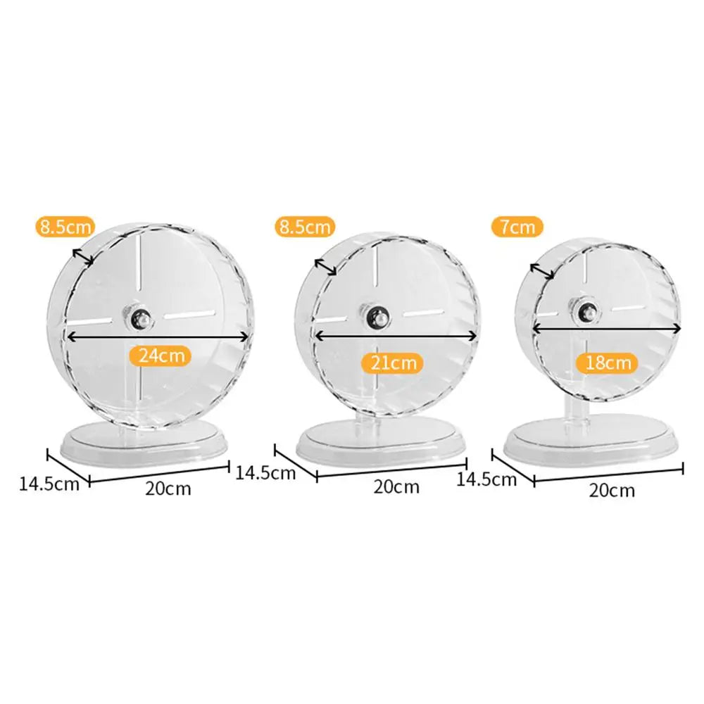 Hamster Running Sport Transparent Running Wheel Support Toy Small Pet Roller Bearing Silent Running Wheel Pets Accessories