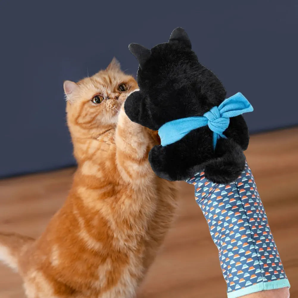 Cats Puppet Wrestler Cute Stuffed Animal Hand Puppet With Sturdy Padding Cat Dog Interactive Plush Toys Pet Soft Wrestling Glove