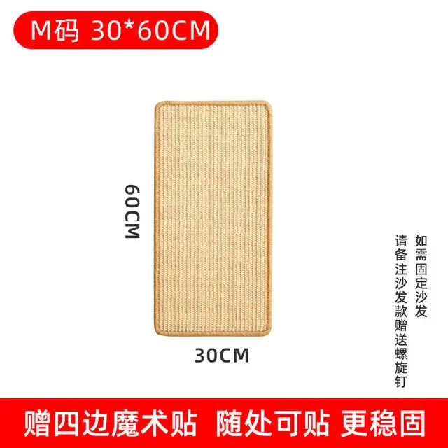 Scratcher Sisal Hemp Board Wall Pad Furniture Protective Scratching Post For Cat Paw Training