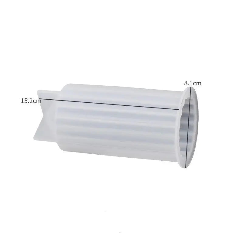 3D Spiral Striped Silicone Mold for DIY Scented Candles and Crafts